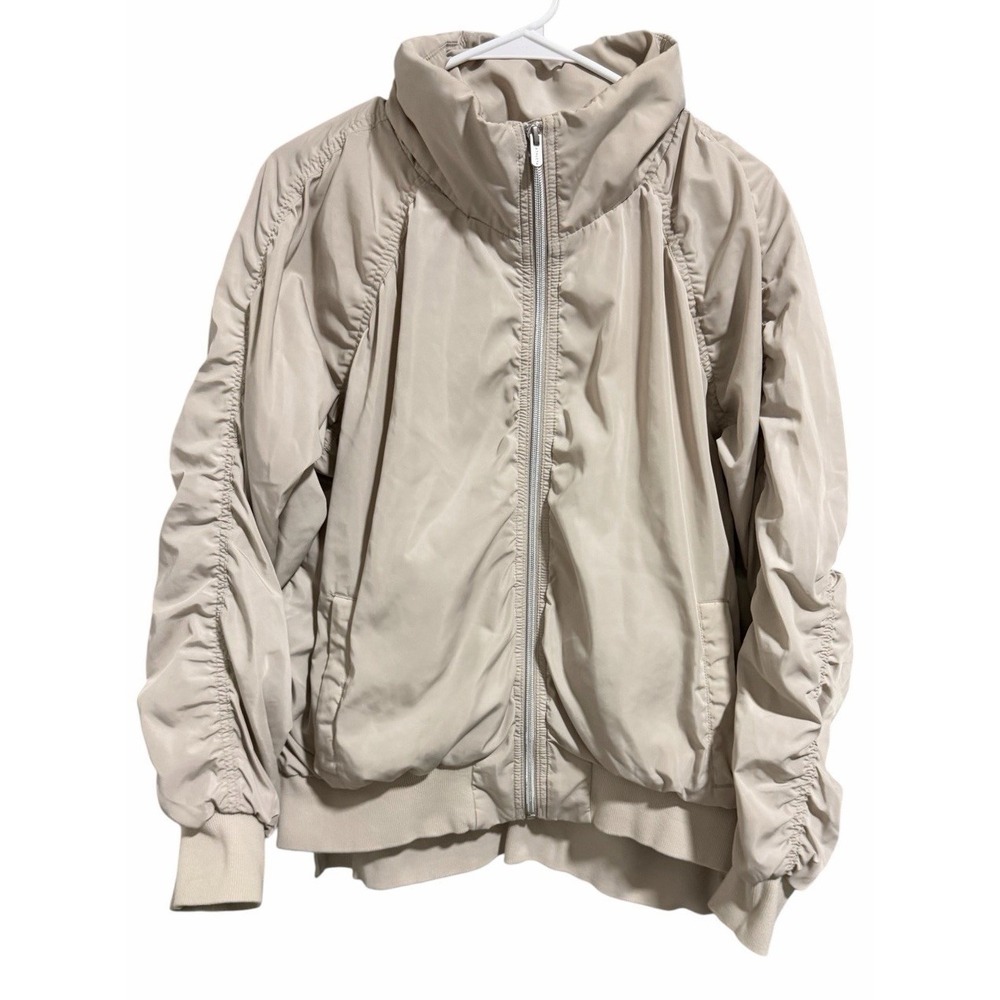 Athleta Jetset Bomber Tan Women's Size X-Large